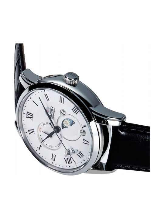 Orient Men's Watch 42.5mm Automatic with Black Leather Strap