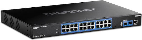 Trendnet TI-RG262i v1 Управление на L2 PoE+ Switch с 24 Портове Гигабитови (1Gbps) Ethernet
