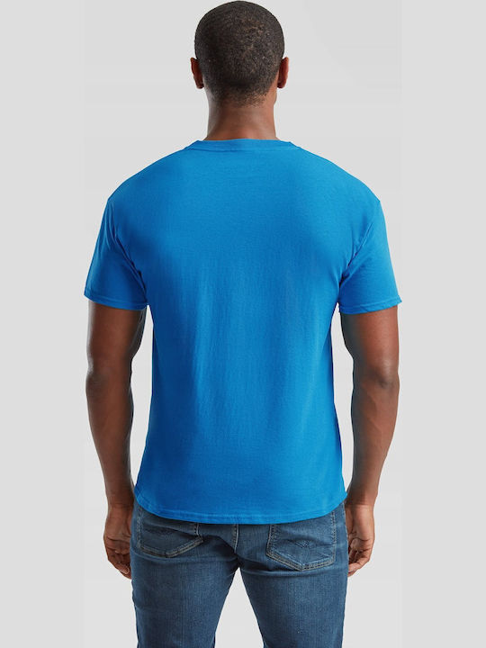 Fruit of the Loom Ανδρικό Διαφημιστικό T-shirt Κοντομάνικο Azure Blue