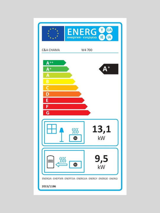C&A Chama W4 700 Kaminofen Holz Heizkörper 22.6kW Gebogen mit Schranktüren