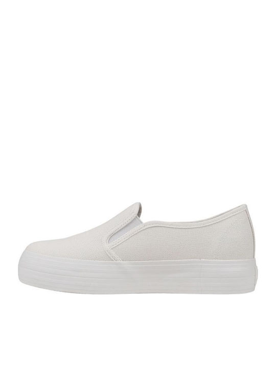 Γυναικεία Slip-On Πάνινα Λευκά