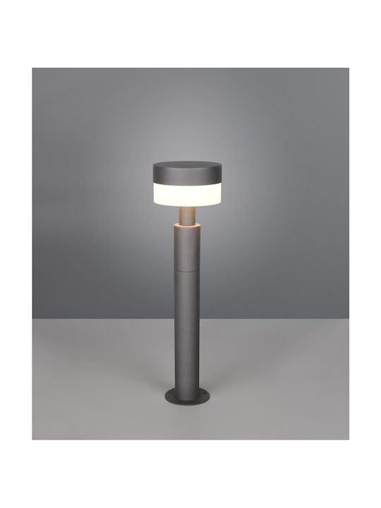 Trio Lighting Mackenzie Outdoor Floor Lamp Small Post with Warm White Light Gray