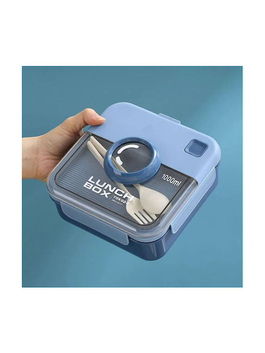 Lunchbox Kunststoff Blau 15x15cm 1Stück