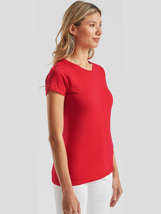 Fruit of the Loom Iconic Tricou Promoțional de Damă Roșu