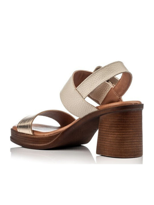 Leather Sandals Beige