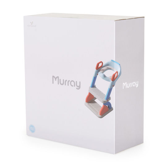 Cangaroo Toddler Toilet Seat Murray With Footrest Handles And Blue Cushion