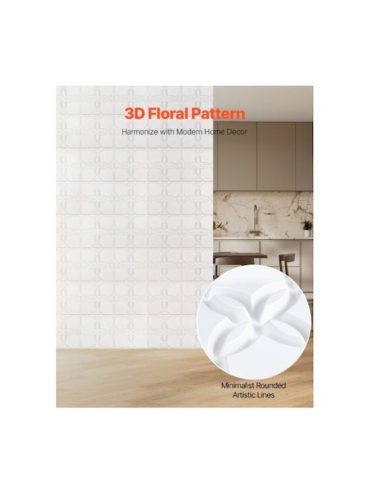Panouri Decorative 3D Din PVC Cu Adeziv Alb