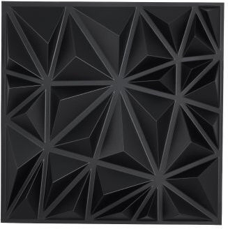3D Wandpaneele aus PVC mit Kleber Schwarz PVC