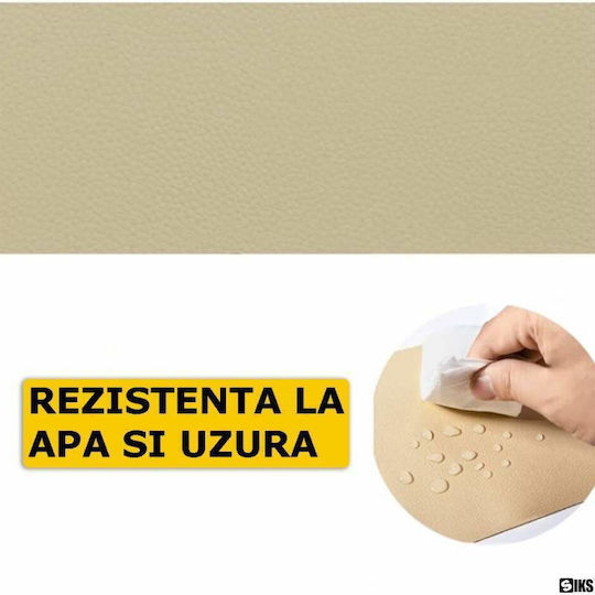 Siks Eco-friendly Leather Film Self-adhesive Sofa Armchair Chair Repair Car Interior Size 75 X 250 Cm Cream