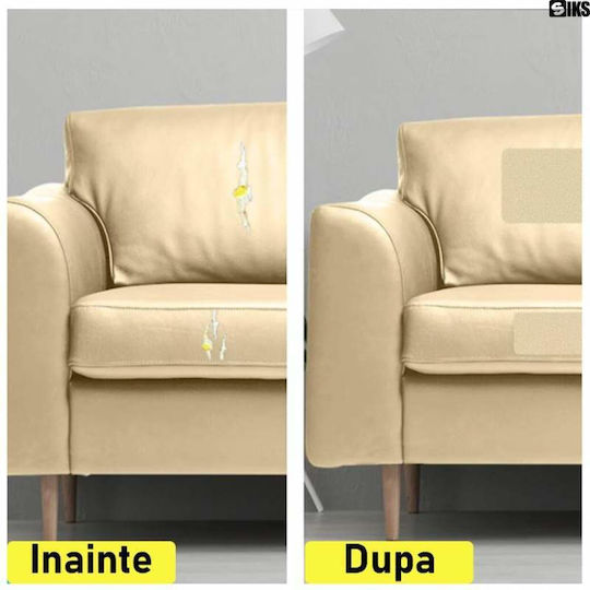 Siks Eco-friendly Leather Film Self-adhesive Sofa Armchair Chair Repair Car Interior Size 75 X 250 Cm Cream