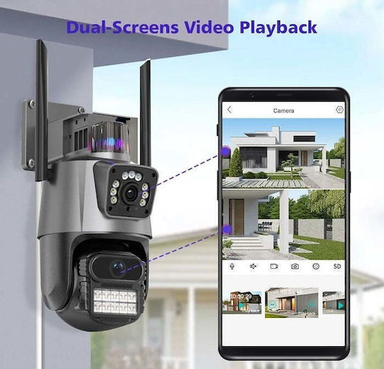 fl-139255 IP Surveillance Camera Full HD+ 6MP Waterproof with Two-Way Communication and Lens 3.6mm Silver