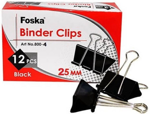 Foska Klammer Schwarz 1Stück