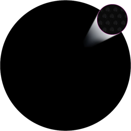 vidaXL Solar Runde Poolabdeckung Runde schwarze Poolabdeckung 210 cm aus Polyethylen Durchmesser 210cm 1Stück