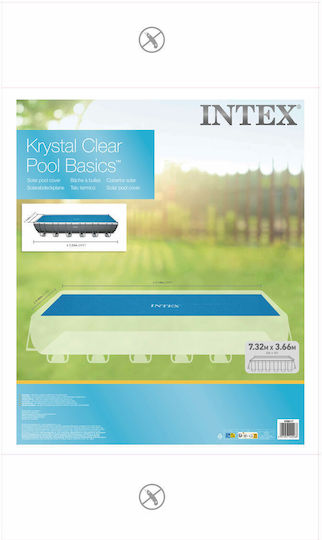 Intex Solar Rectangular Pool Cover from Polyethylene Blue 732x366cm 1pcs