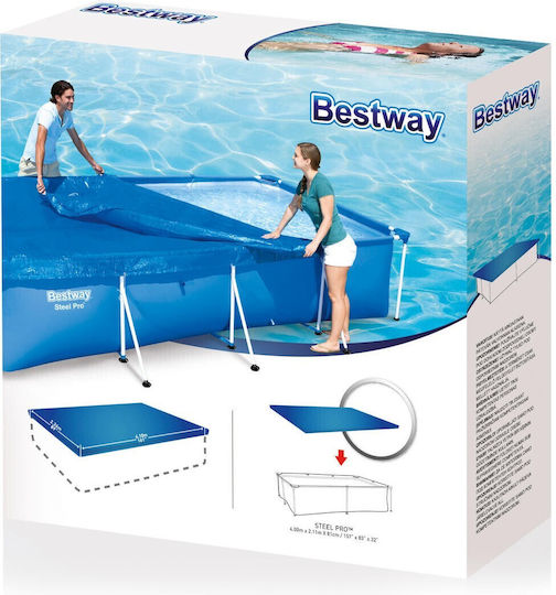 Bestway Protective Pool Cover Parallelogram Blue 400x211cm
