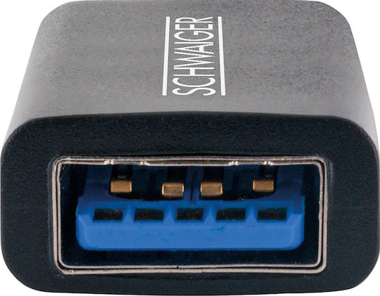 Schwaiger Konverter USB-C männlich zu USB-A weiblich 1Stück