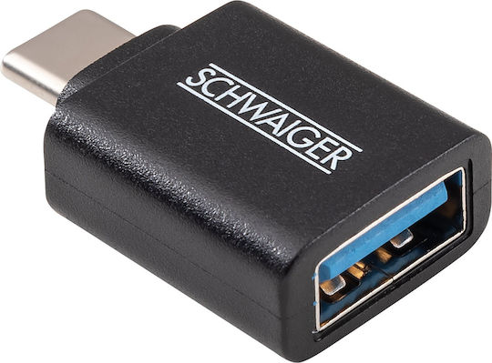 Schwaiger Konverter USB-C männlich zu USB-A weiblich 1Stück