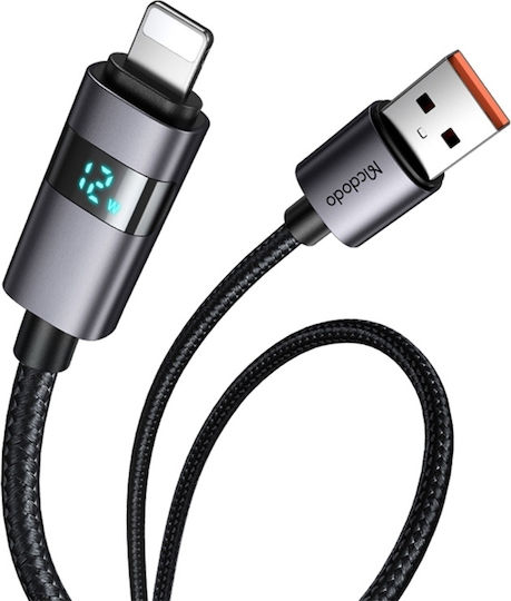Mcdodo LED USB-A to Lightning Cable 18W Black (CA-6490)