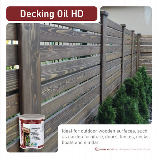 Borma Wachs Decking Oil - Danish Oil Λάδι Συντήρησης Άχρωμο Ματ 1lt