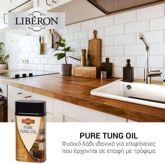 Liberon Pure Tung Oil Λάδι Συντήρησης Άχρωμο Ματ 1lt