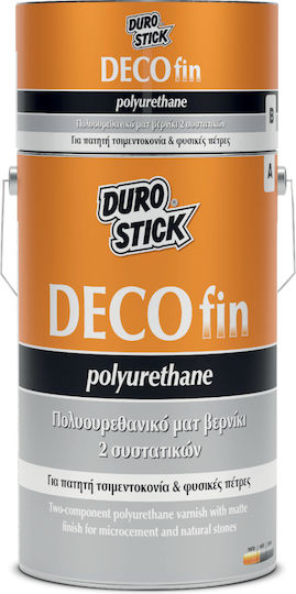 Durostick Decofin Polyurethane Βερνίκι Επιφάνειας 2 Συστατικών Διαλύτου Άχρωμο Ματ 750gr