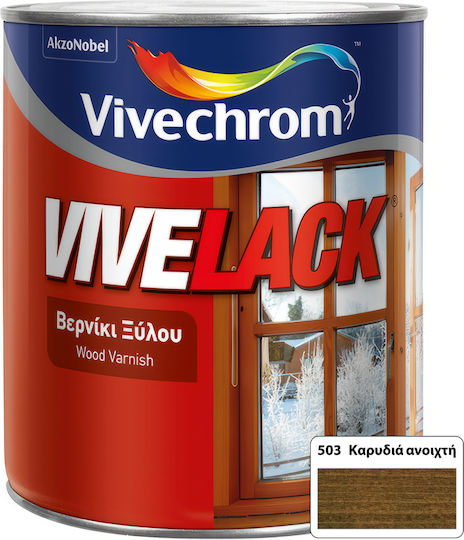 Vivechrom Vivelack Βερνίκι Επιφάνειας 503 Καρυδιά Ανοιχτή Γυαλιστερό 750ml