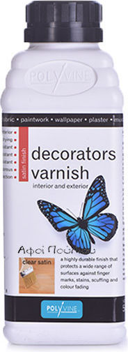 Polyvine Decorators Lac de finisare pentru apa Incolor Satin 500ml