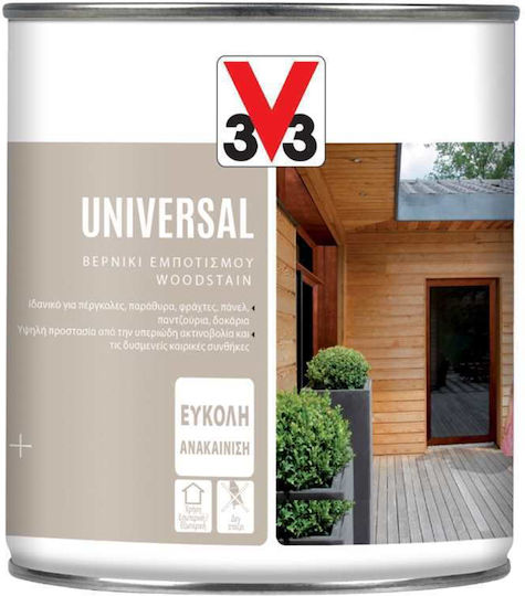 V33 Wood Protector Universal Βερνίκι Εμποτισμού Νερού Άχρωμο Σατινέ 750ml
