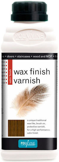 Polyvine Wax Finish Surface Varnish Water Walnut Satin 500ml