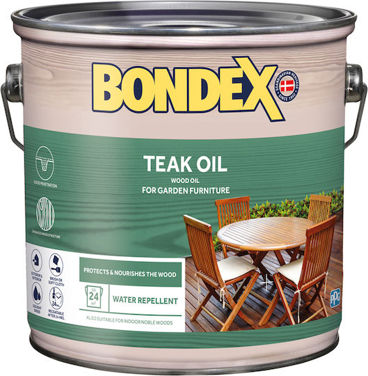 Bondex Exotic Teak Oil Διαλύτου Άχρωμο Γυαλιστερό 2.5lt