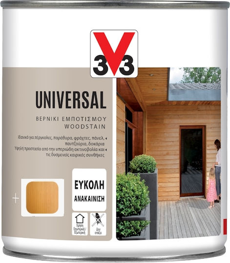 V33 Wood Protector Universal Impregnation Varnish Water Pine Satin 750ml