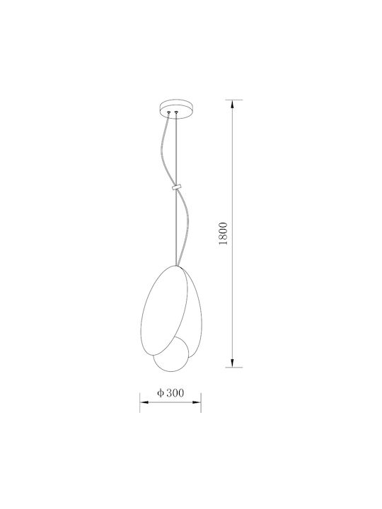 Sun Light Κρεμαστό Φωτιστικό Μαύρο LED 30x180x30εκ.