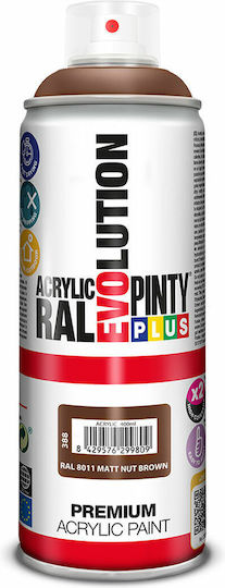 Pinty Plus Spray Paint Acrylic with Matt Effect Brown Brown checkmate No8011 400ml