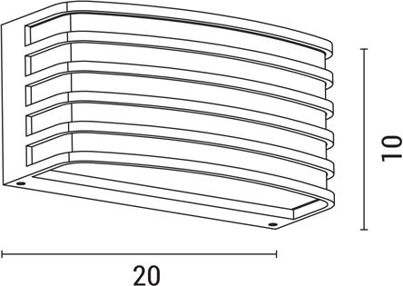 Eurolamp Wandmontierte Außen-Deckenleuchte E27 IP54 20x10x9εκ.
