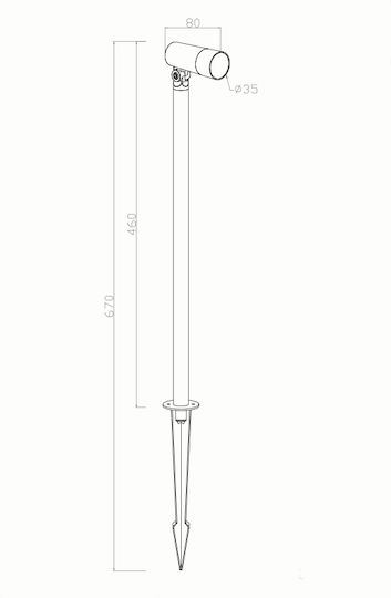 Sun Light Επιτοίχιο Εξωτερικό Σποτ LED IP65 10W με Θερμό Λευκό Φως