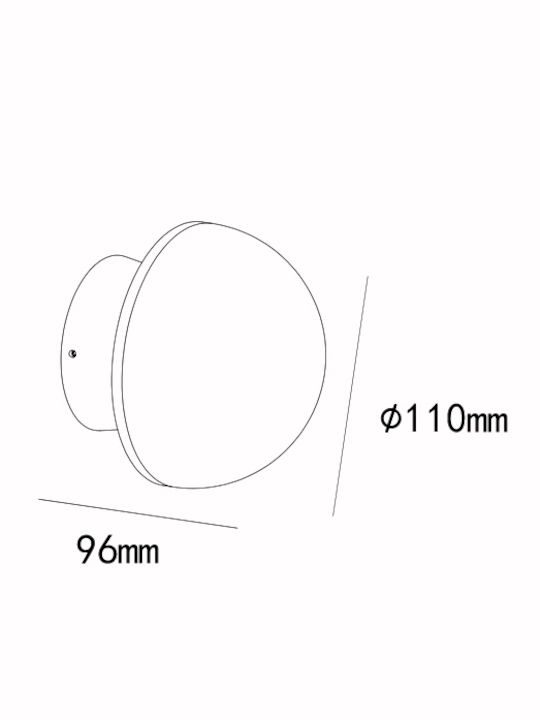 Sun Light Wandmontierte Außenleuchte LED 6W mit Warmweiß Licht
