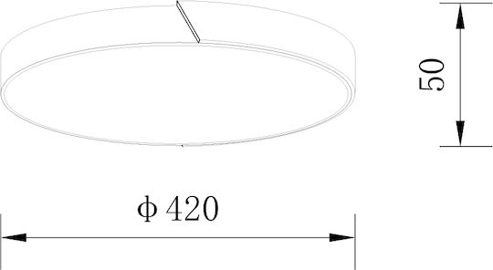 Sun Light Πλαφονιέρα 42εκ. LED με Τηλεχειριστήριο Sun Light Πλαφονιέρα 42εκ. LED με Τηλεχειριστήριο