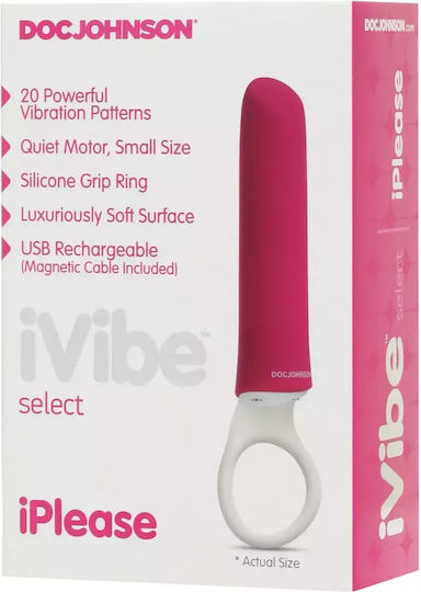 Doc Johnson Вибратор 20см Fuchsia