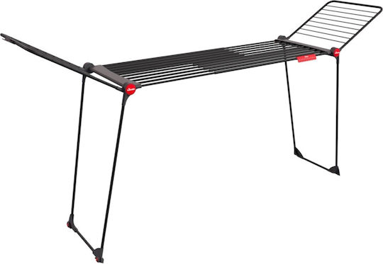 Vileda Infinity Flex Klappbarer Kleiderständer Boden aus Aluminium mit Rädern mit Aufhängelänge 30m