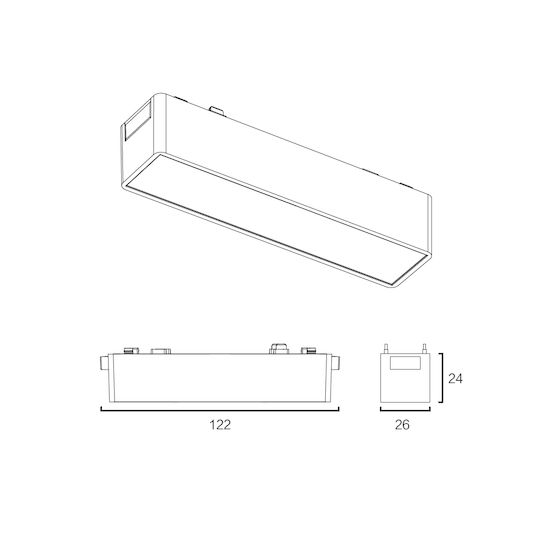 Sun Light LED Комерсиално Линейно Осветление Светило Таван Неутрално бяло