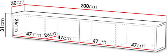 TV Stand Capital Mauro L200xD30xH31cm