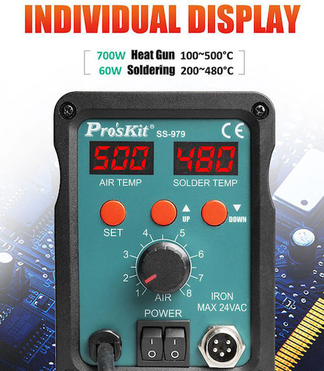 Proskit SS-979B Fier de lipit Electrică cu Reglaj de Temperatură