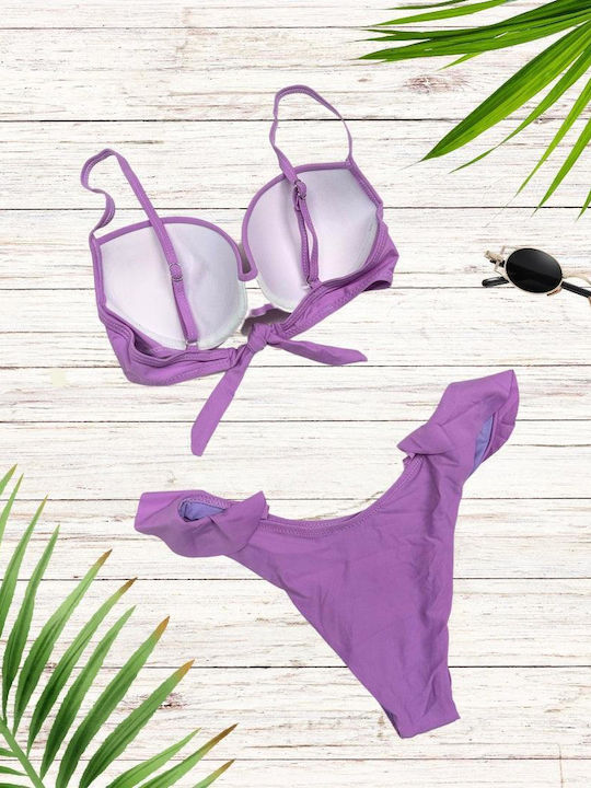 Set Bikini Push Up Μωβ