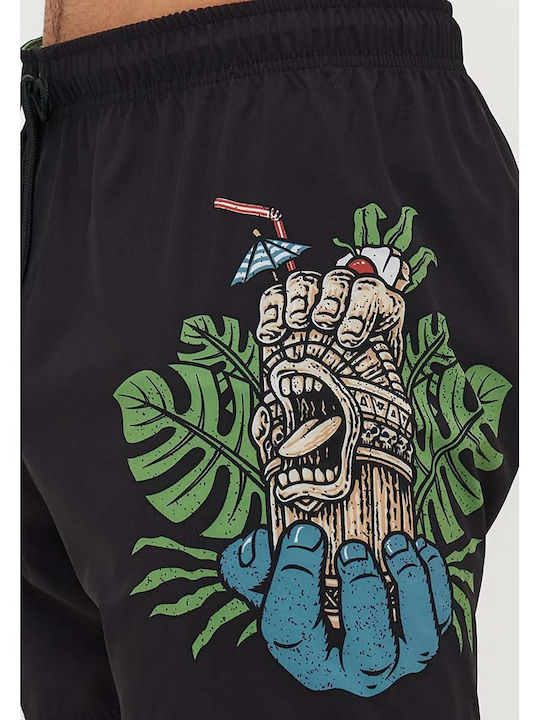 Hand Men's Swimwear Shorts Black with Patterns
