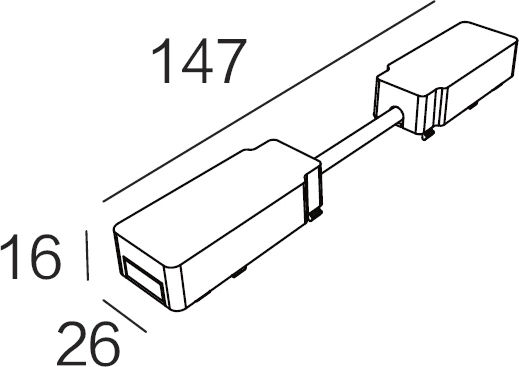 Sun Light Schienenverbinder für Leuchten Schwarzer ARION-STR