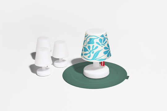 Fatboy Tischlampe mit Blau Schirm und Basis