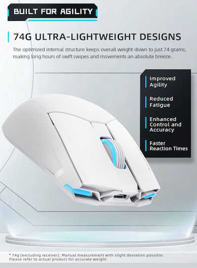 Machenike M7 Pro Безжична Геймърска Мишка 8000 DPI Черен