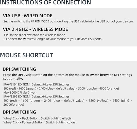 Machenike M7 Pro Ασύρματο Gaming Ποντίκι 8000 DPI Λευκό