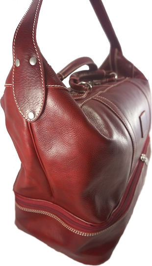 Mybag Σακ Βουαγιάζ Κόκκινο από Δέρμα