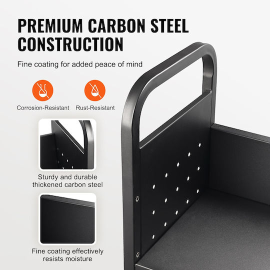 Vevor Toy Storage System made of Wood Black 79x38.5x125cm 1pcs